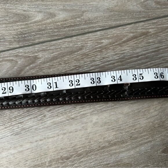 Vintage Early 2000s Brown Braided Leather Belt main image 15